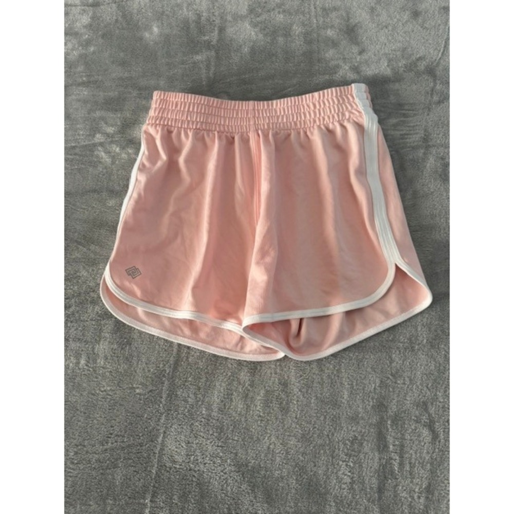 NWOT Zelos Pink Running Shorts Women's S White Trim Athletic Workout